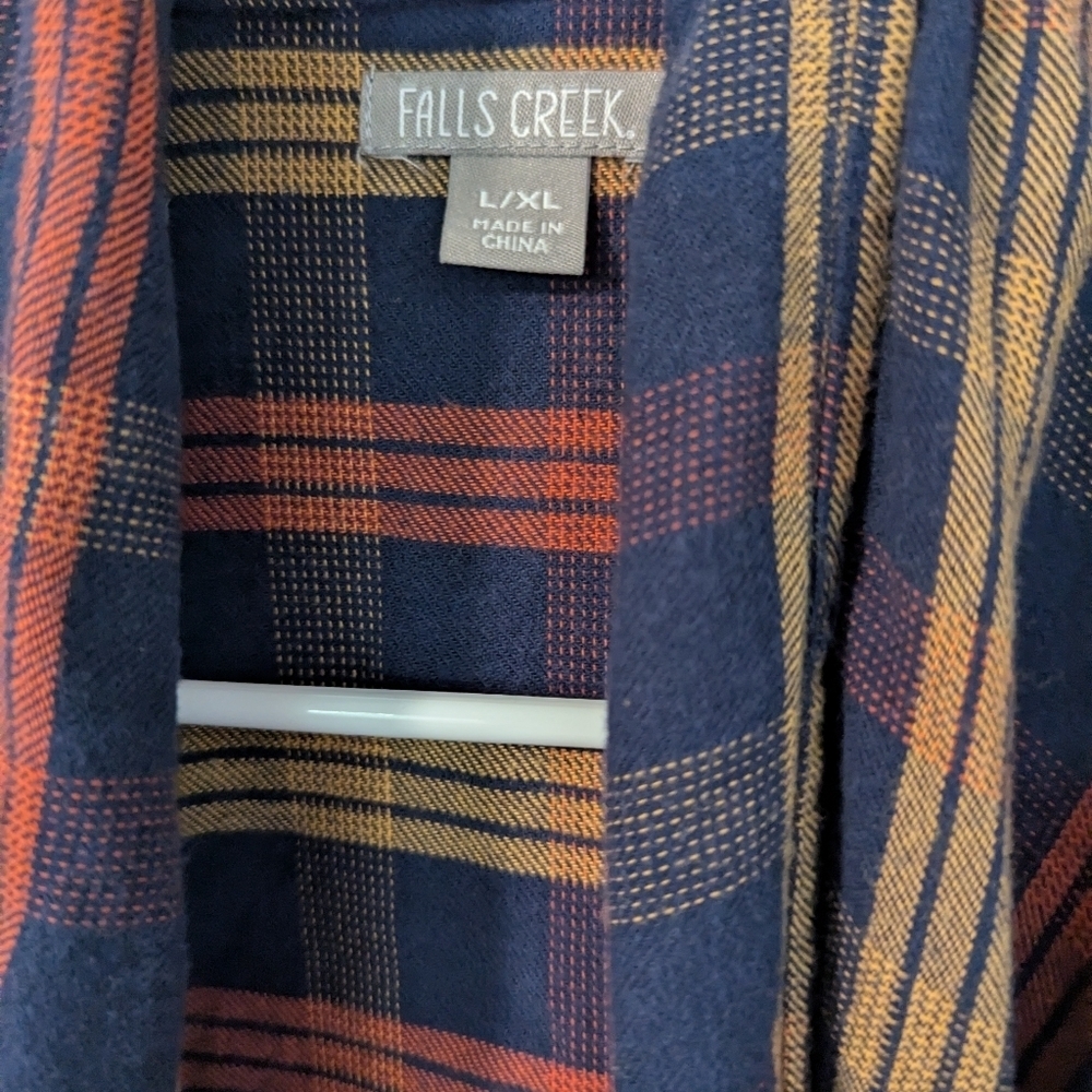 Falls Creek,Plaid Fringe Women's Cardigan,Size L,Xl - Picture 3 of 3